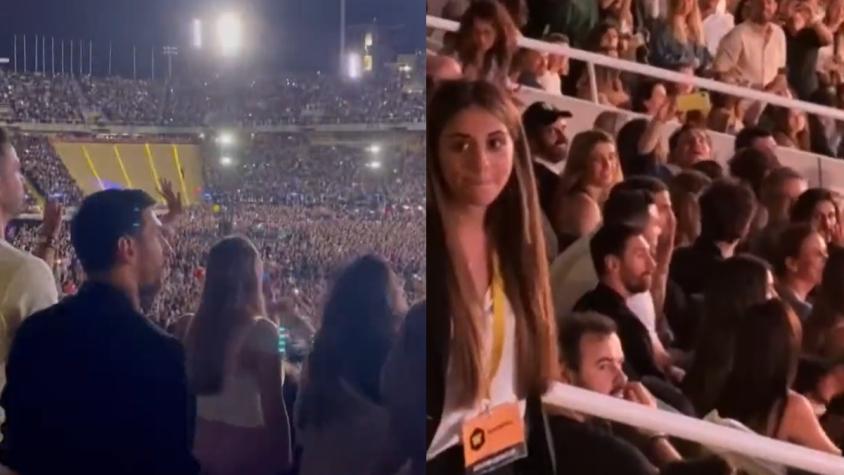 [VIDEO] Messi volvió a Barcelona y se robó las miradas: recibió multitudinaria ovación en concierto de Coldplay