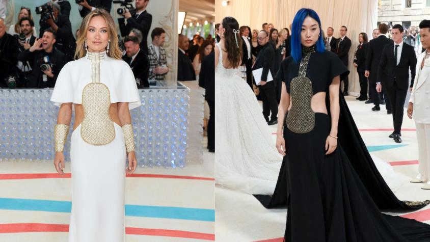 Vestidas iguales: Olivia Wilde y Margaret Zhang viven impasse en la MET Gala 2023