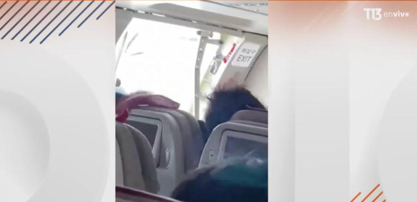 Pasajero generó momentos de terror tras abrir puerta de emergencia de un avión en pleno vuelo