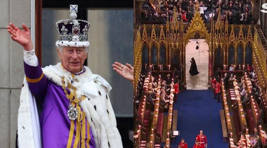  [VIDEO] ¿Será la Parca?: Rara figura apareció en coronación de Carlos III y se viralizó en RRSS