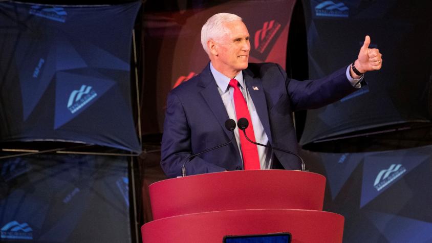 Ex vicepresidente Mike Pence presenta su candidatura a la Casa Blanca