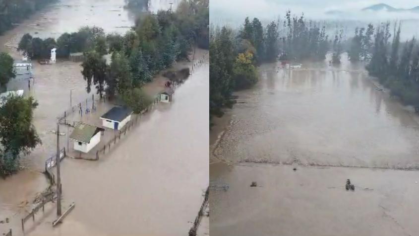 Sector de Doñihue se cubre de aguas servidas con heces tras inundación de planta de tratamiento: SISS dice que estas no han llegado a la ciudad