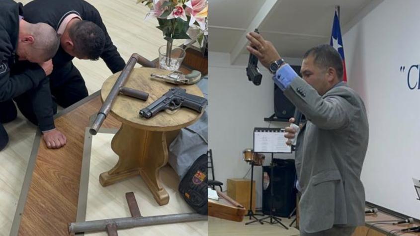 [VIDEO] Hombre entregó revólver, escopeta y municiones a pastor durante culto evangélico de Viña del Mar