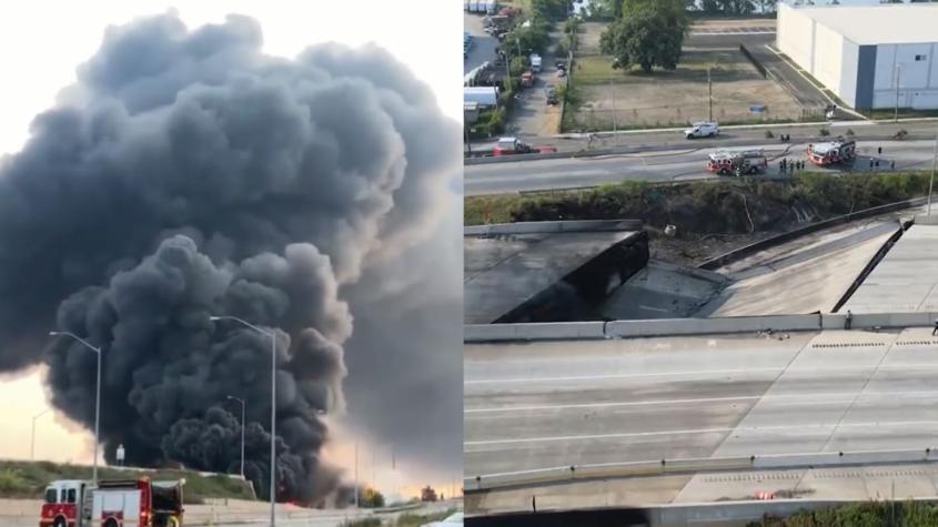 Autopista de Philadelphia se derrumba tras explosión de camión cisterna con petróleo 
