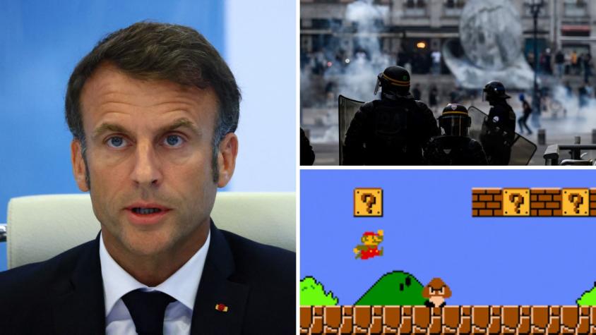 "Los han intoxicado": Macron cargó contra los videojuegos en medio de las protestas en Francia