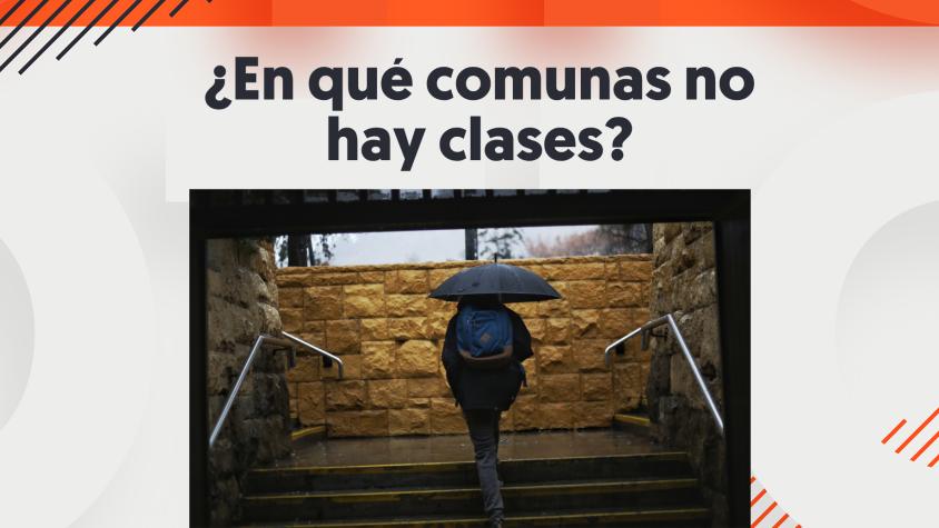 Lluvias: ¿Qué comunas han suspendido las clases?