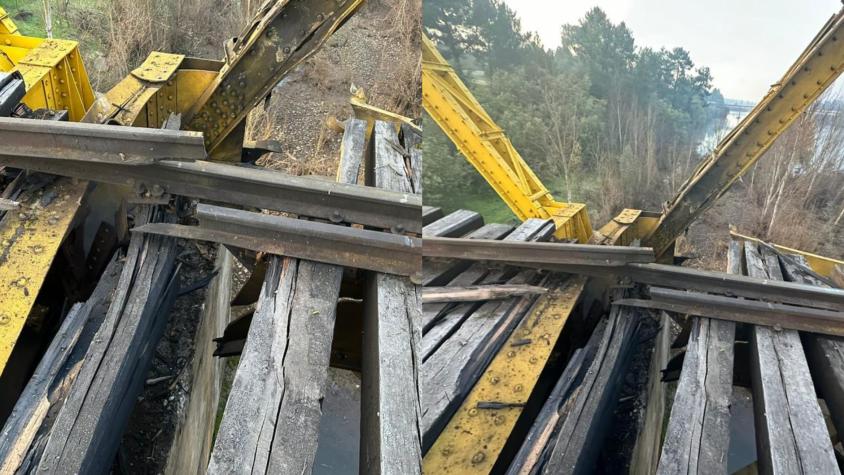 Fiscalía confirma uso de explosivos en puente ferroviario Itata: estructura quedó con serios daños 