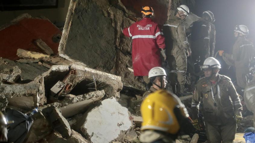 Derrumbe de edificio en Brasil deja 14 personas muertas