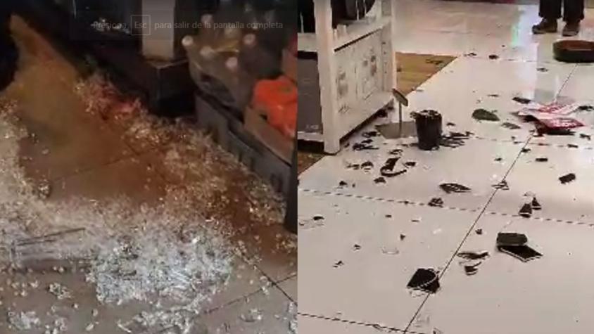Vidrios y objetos rotos: Los daños que dejó el temblor 5,6 en tiendas en Mall Plaza Los Dominicos