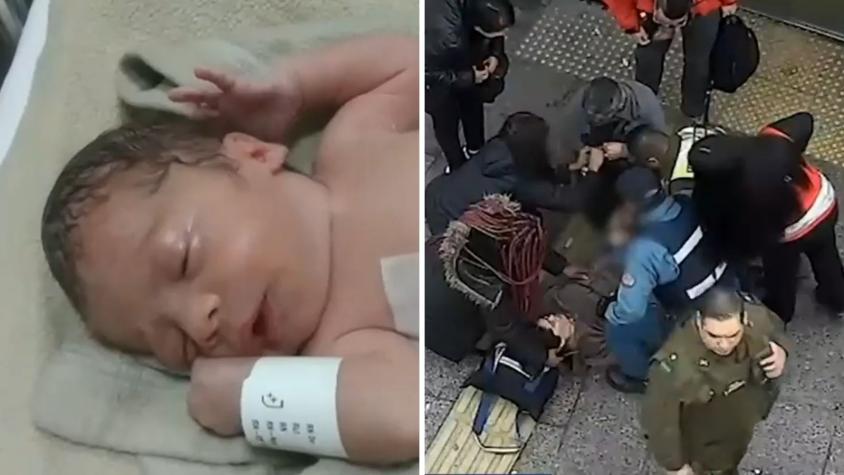 Dante, el bebé que nació en el Metro de Santiago: Funcionarios ayudaron en el parto