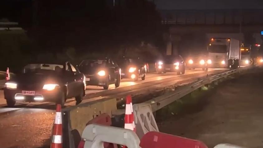Alta congestión en Ruta 5 Sur por daños en Puente Lircay: taco supera los siete kilómetros