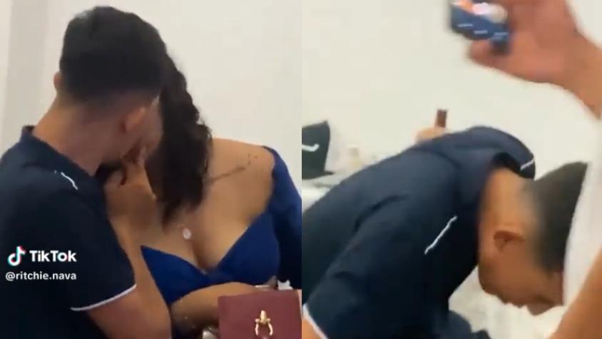 Viral en TikTok: Joven vomita sobre su pareja en medio de apasionado beso