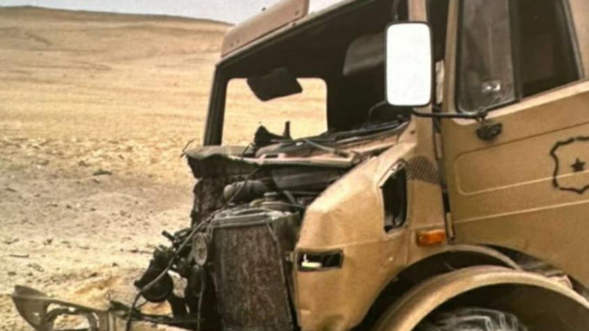 Así quedó el camión del Ejército que hizo explotar una mina en Arica: Hay 6 militares heridos