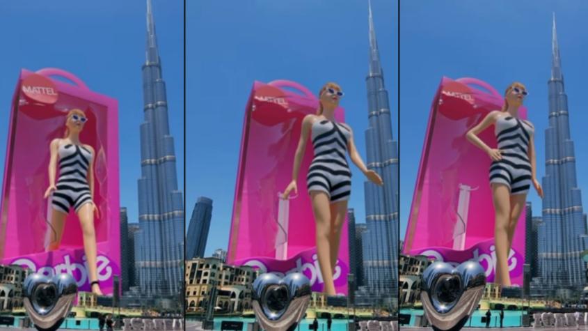  ¡Impresionante!: Barbie gigante aparece en Dubái para promocionar la película 
