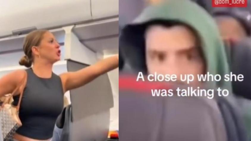 Mujer se hace viral tras bajar de un avión asegurando a gritos que pasajero que iba con ella "no es real"