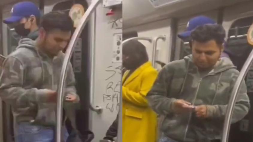 "¿Por qué no te vas a rayar el po… mejor?”: Pasajera encaró a sujetos que vandalizaban el Metro