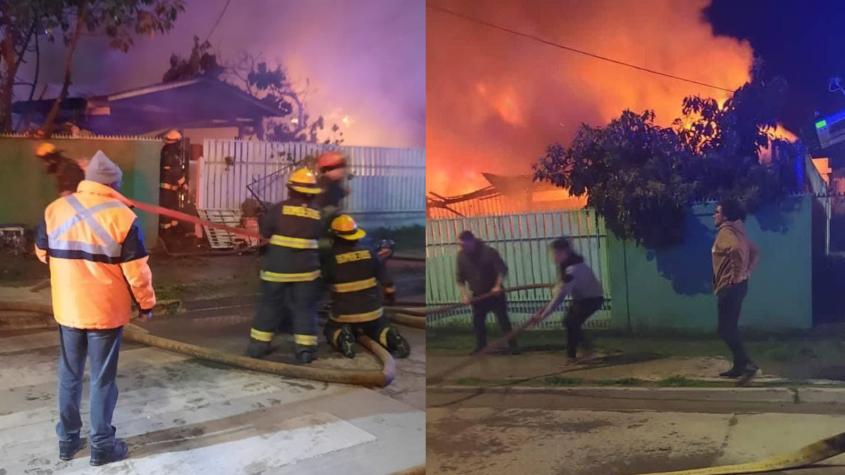 Serían adultos mayores: Dos personas muertas y una bombera herida deja incendio en casa en La Ligua