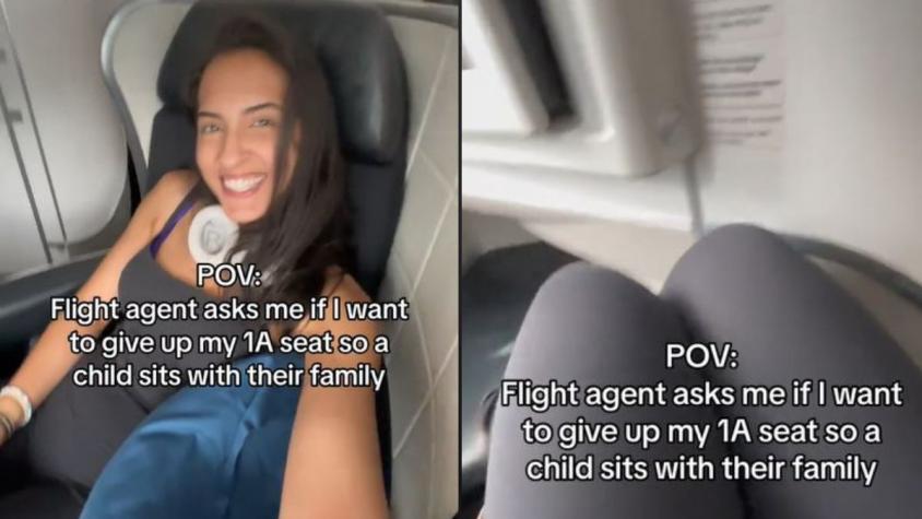 ¿Qué habrías hecho tú?: Tiktoker genera polémica al no cambiar asiento en avión para que familia se fuera junta