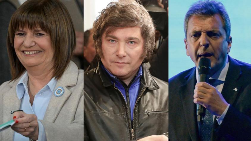Bullrich, Milei y Massa: La historia de los nombres que se disputarán la Presidencia de Argentina