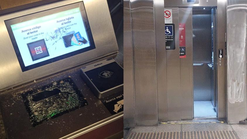 FOTOS | Metro de Santiago denuncia destrozos en estación República