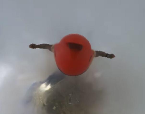 "Experiencia que todos hemos soñado": Paracaidista grabó el momento en que atraviesa una nube