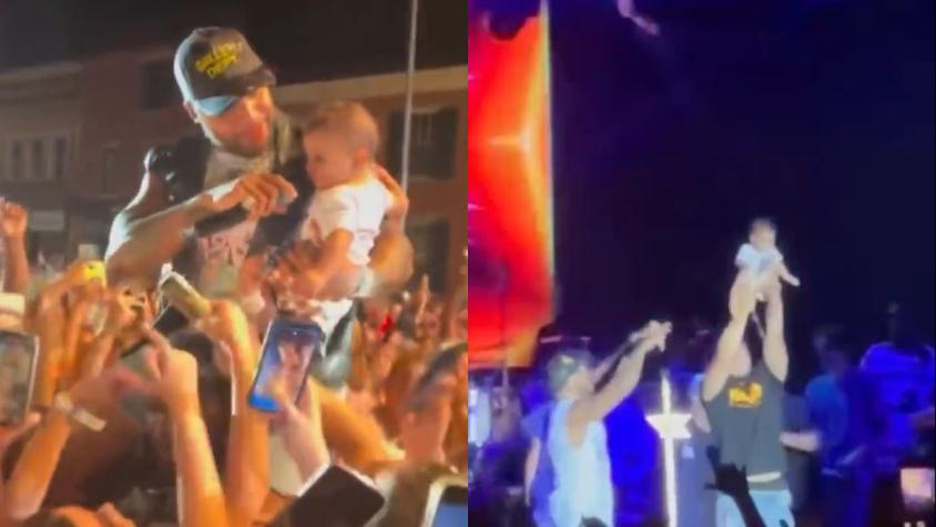 Bebé atraviesa una multitud para cantar junto a Flo Rida: mira la escena que se volvió viral en redes