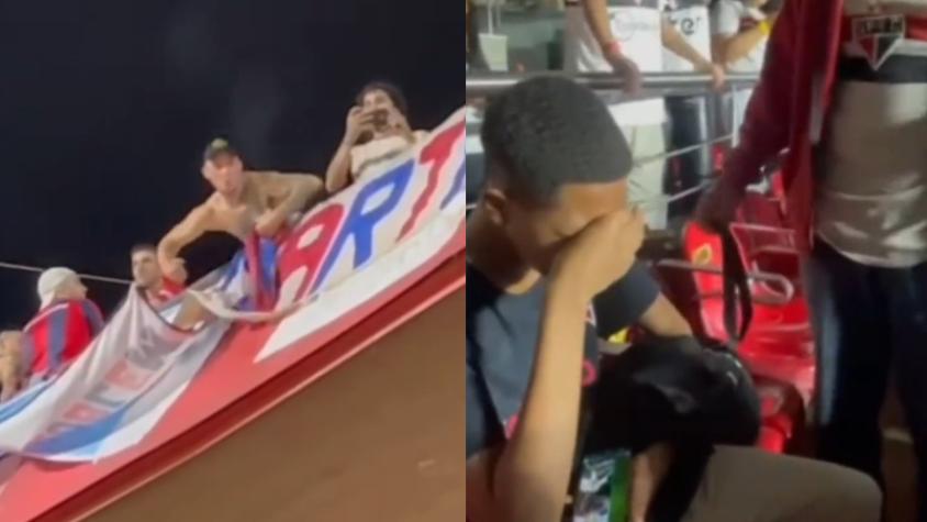 Despiadado acto de racismo: hinchas argentinos hacen llorar a niño brasileño de 12 años tras arrojarle cáscara de plátano