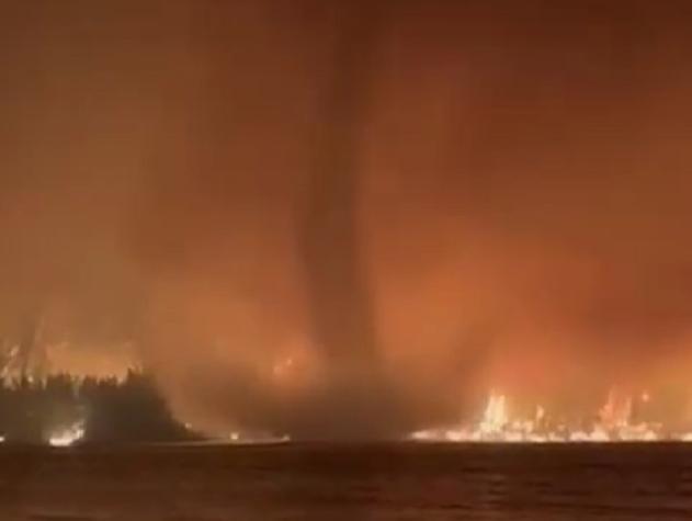 Imágenes dramáticas: Captan gigantesco tornado de fuego al sureste de Canadá