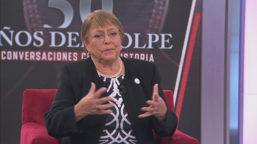 Michelle Bachelet: "A los 30 años del golpe había partidos que lo habían condenado, ahora ya no"