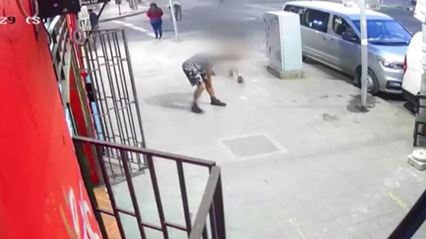 VIDEO | Carabinero dispara a delincuente y hiere a joven en avenida Matta