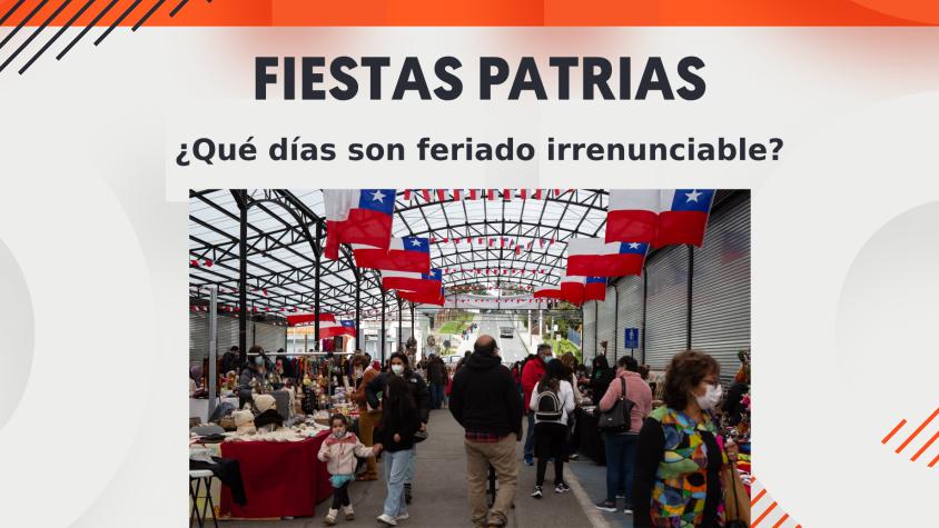 Fiestas Patrias: ¿Qué días son feriado irrenunciable para "el 18"?