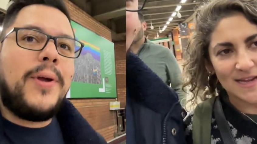 “Son muy educados”: Extranjeros se sacan el sombrero por comportamiento de chilenos en las escaleras del Metro