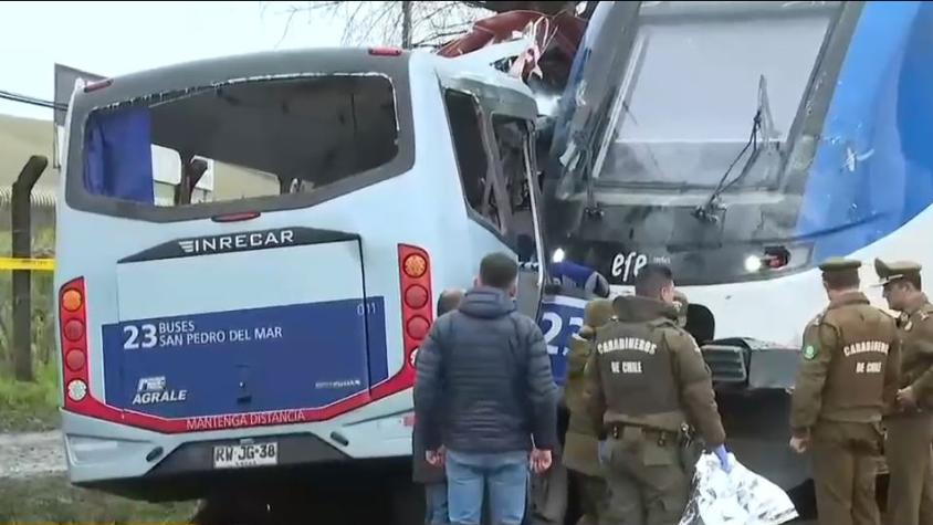 MTT consigna 7 víctimas fatales tras choque de Biotrén con bus en San Pedro de la Paz