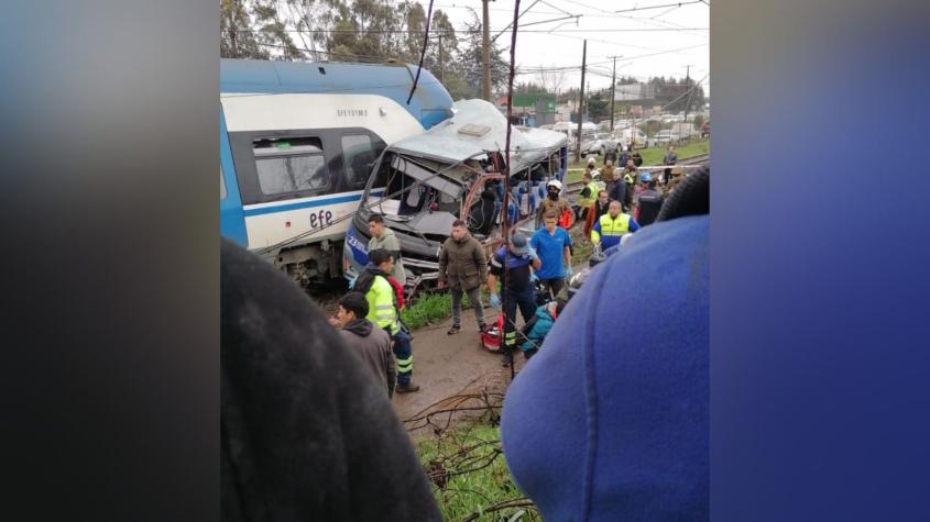Choque entre bus y Biotren en San Pedro de la Paz: Confirman que cuatro fallecidos son profesores