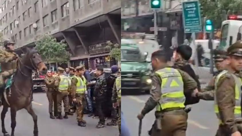 Con alto contingente policial: Así fue la detención de Cris MJ en el centro de Santiago