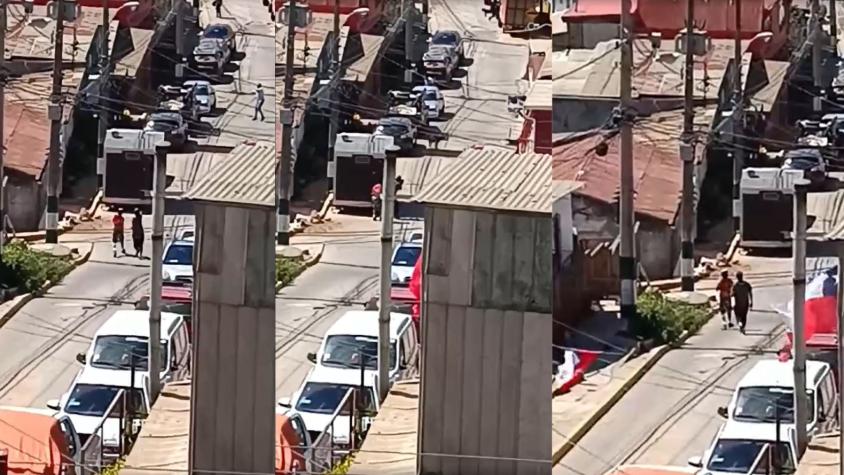 Registran balacera en plena calle en cerro de Valparaíso: Dos personas resultaron heridas