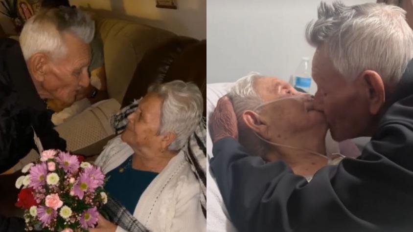 "Allá nos vemos": La conmovedora despedida de una pareja de ancianos tras 73 años juntos 