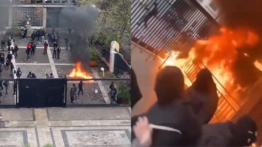 VIDEO | Los registros del incendio al interior del Instituto Nacional