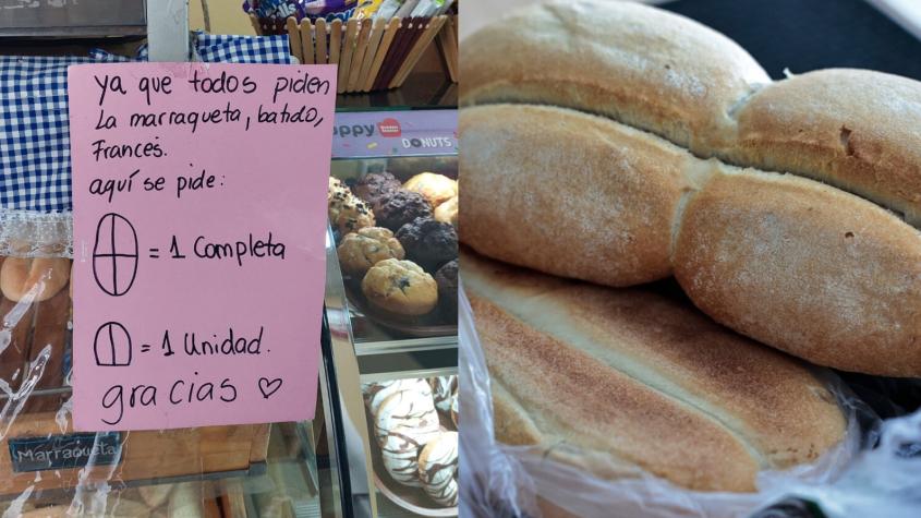 Para que no haya dudas: La particular forma en que panadería de Santiago zanjó cuánto es una marraqueta