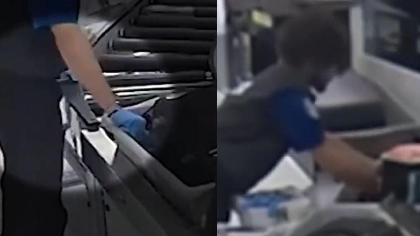 Video capta momento en que oficiales de seguridad roban a pasajeros en Aeropuerto en Miami