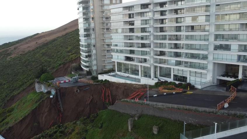 Las impactantes imágenes del nuevo socavón en edificio de Viña del Mar: ocurrió a sólo metros del primero