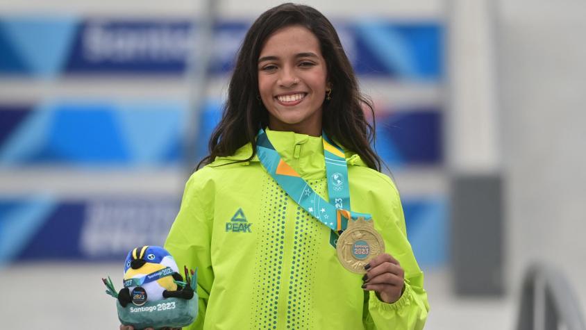 Rayssa Leal, la brasileña de 15 años que ganó el oro en el skateboarding en Santiago 2023