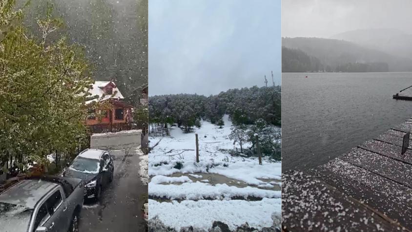 Las hermosas postales que dejó la nieve en Puerto Fuy 