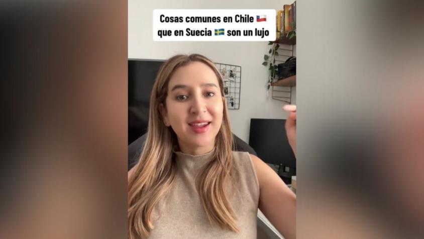 "Cosas comunes en Chile que en Suecia son un lujo": El viral con que chilena sorprendió en TikTok