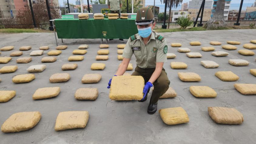 Más de 205 kilos de marihuana: interceptan millonario cargamento de droga en Calama
