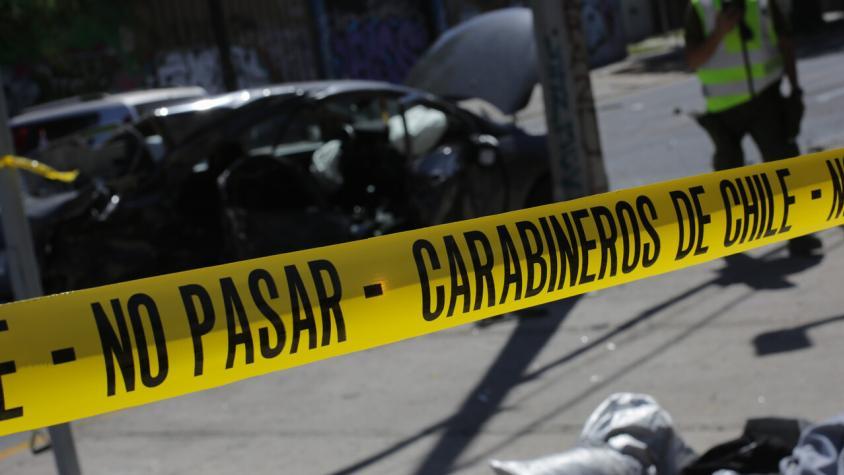 Balacera en Renca: chofer murió tras perder el control y chocar contra una casa