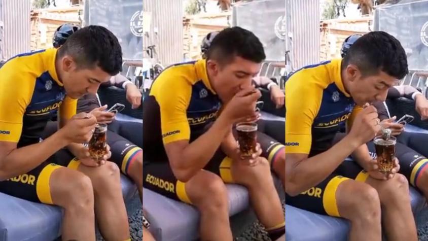 Campeón olímpico de Ecuador quedó impresionado al probar el mote con huesillos: "Es como una gaseosa"
