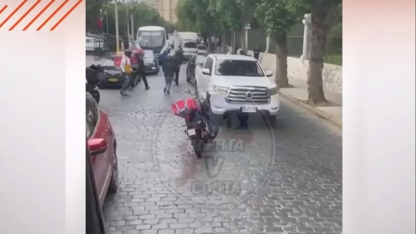 Video registra agresión de repartidores en Viña del Mar a plena luz de día