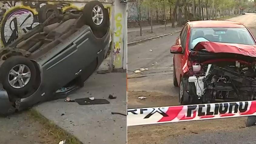 Conductor de vehículo tomó su cerveza y se fue en micro luego de provocar accidente: el otro vehículo terminó volcado