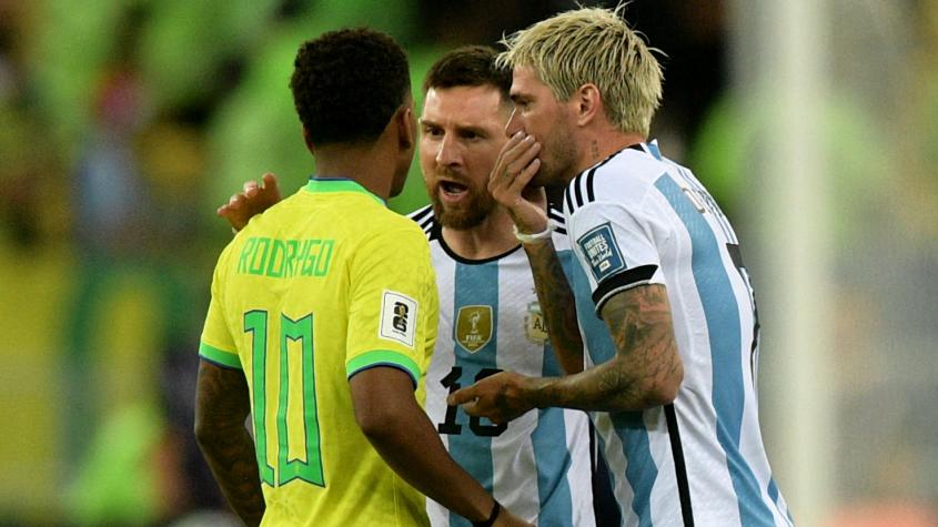 "Si somos campeones del mundo...": Revelan qué le dijo Messi a Rodrygo tras incidentes en el Brasil - Argentina en el Maracaná